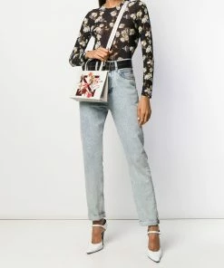 Off-White floral-print logo tote bag