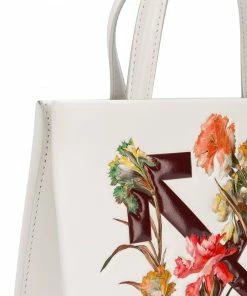Off-White floral-print logo tote bag