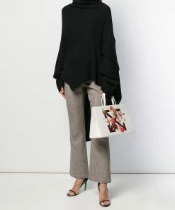 Off-White Diagonal Arrows floral print tote