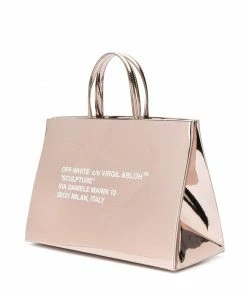 Off-White Sculpture mirrored tote bag