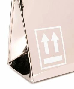 Off-White Sculpture mirrored tote bag