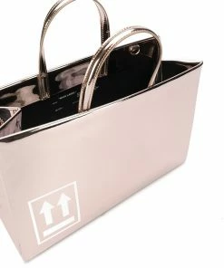 Off-White Sculpture mirrored tote bag