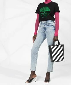 Off-White diagonal stripes tote bag