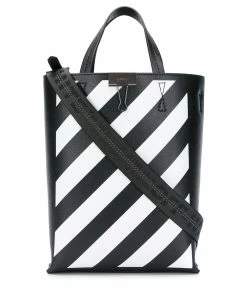 Off-White diagonal stripes tote bag