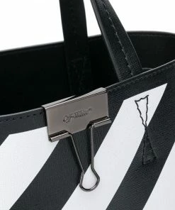 Off-White diagonal stripes tote bag
