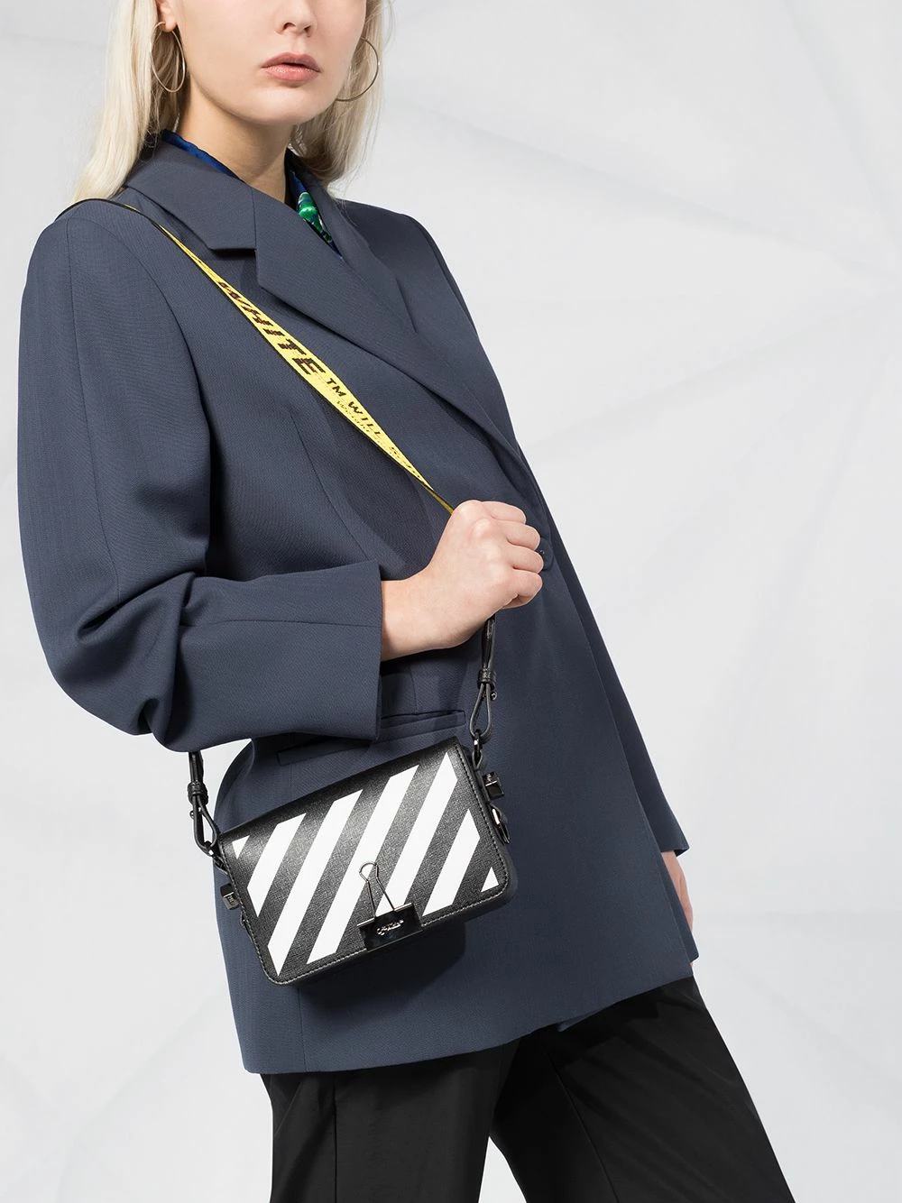 Best deal ๐ Off-White Diagonal stripe motif shoulder bag ๐ 5 Off-White diagonal stripe motif shoulder bag