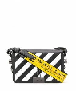 Off-White diagonal stripe motif shoulder bag