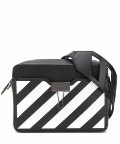 Off-White striped camera bag