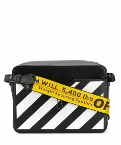 Off-White striped camera bag