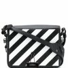 Off-White diagonal-stripe Binder-Clip shoulder bag