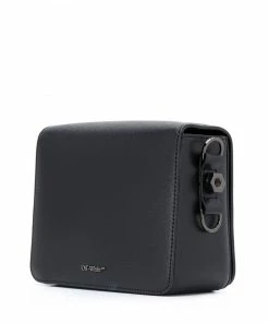 Off-White diagonal-stripe Binder-Clip shoulder bag