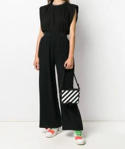 Off-White diagonal-stripe Binder-Clip shoulder bag