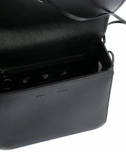 Off-White diagonal-stripe Binder-Clip shoulder bag