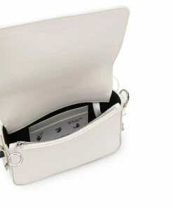 Off-White Diagonal Binder Clip mini leather crossbody bag
