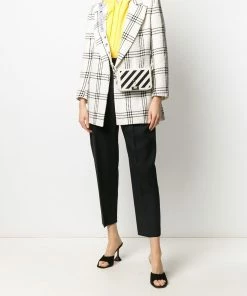 Off-White Diagonal Binder Clip mini leather crossbody bag