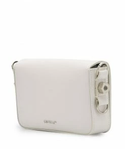 Off-White Diagonal Binder Clip mini leather crossbody bag