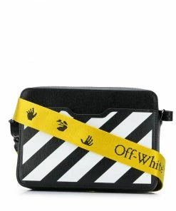 Off-White small diagonal stripes camera bag