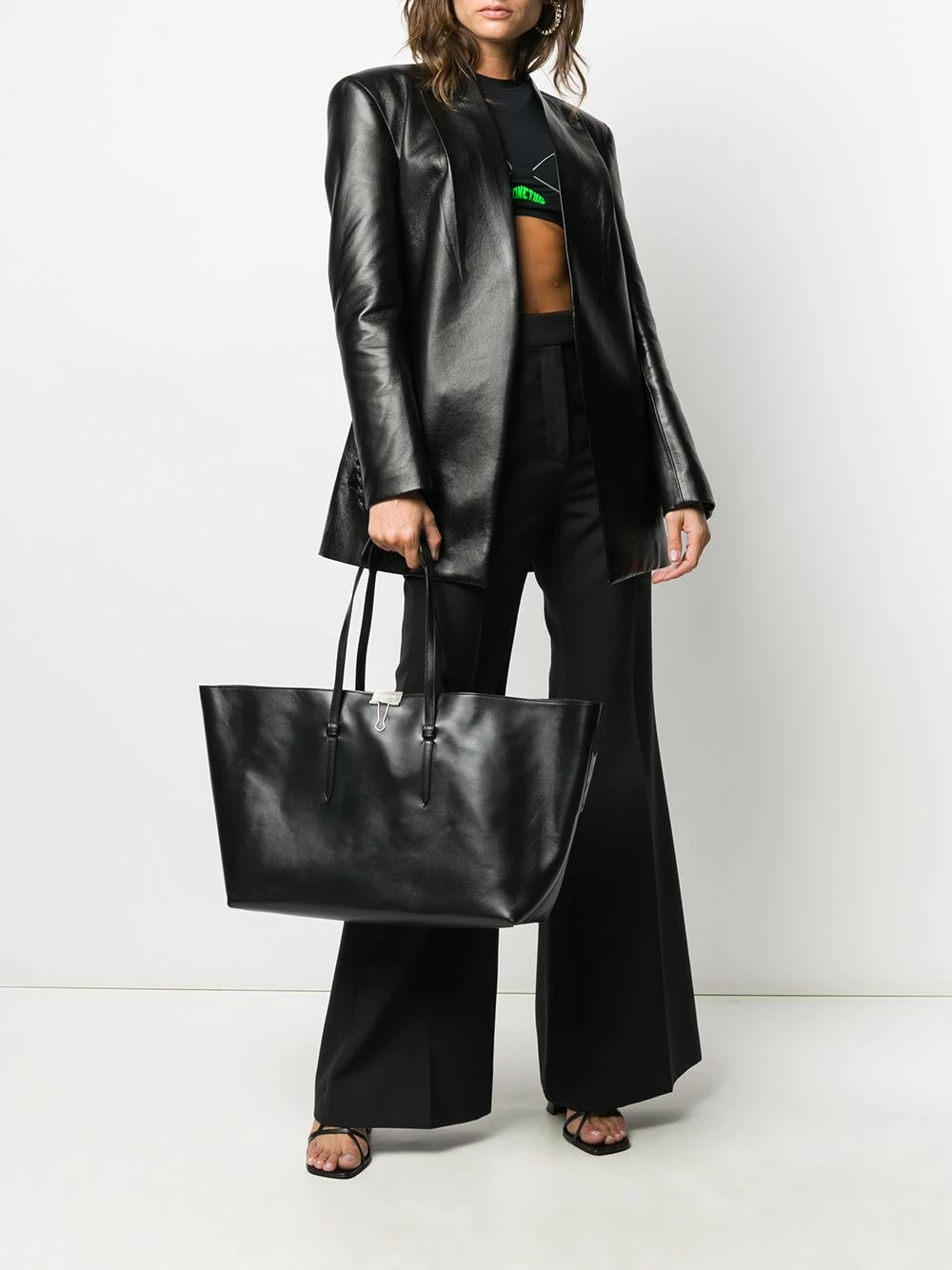 Best Sale ๐ Off-White Clip motif tote bag ๐ 4 Off-White clip motif tote bag