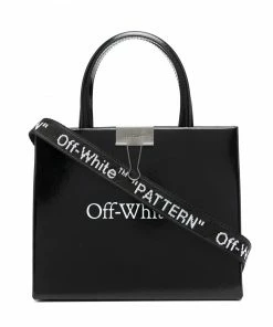 Off-White mini logo-print box bag