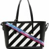 Off-White Diagonal Stripe Binder shopper tote