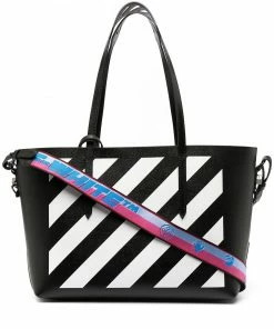 Off-White Diagonal Stripe Binder shopper tote