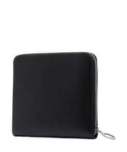Off-White Quote leather clutch bag