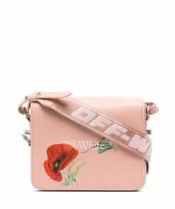 Off-White logo-tape detail shoulder bag