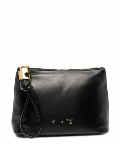 Off-White slider zipped clutch