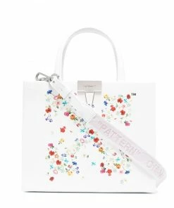 Off-White floral Arrows motif box bag