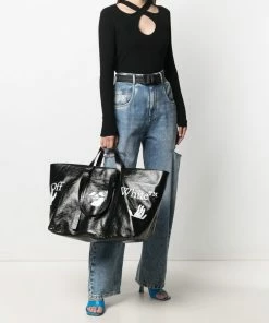 Off-White logo-print Commercial tote bag