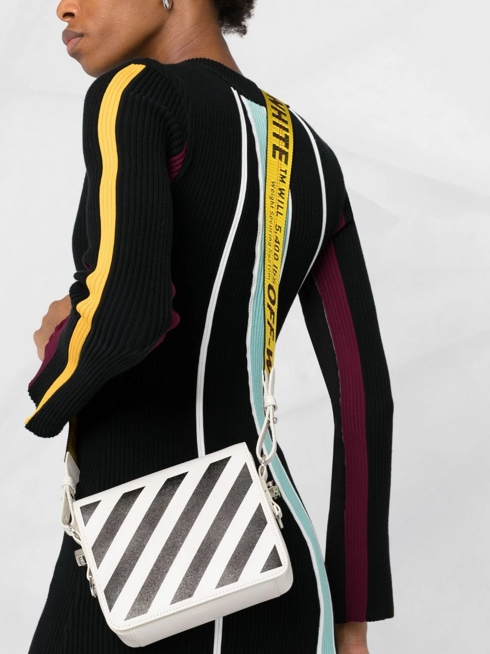 Best Pirce ๐งจ Off-White Diag logo-plaque shoulder bag ๐คฉ 5 Off-White Diag logo-plaque shoulder bag