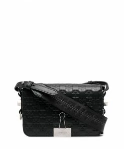 Off-White Binder Clip debossed camera bag