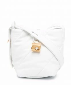 Off-White Nailed leather bucket bag