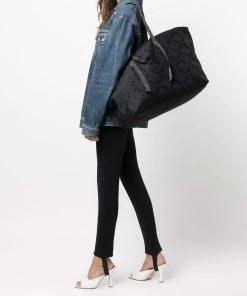 Off-White embroidered monogram tote bag