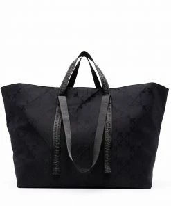 Off-White embroidered monogram tote bag