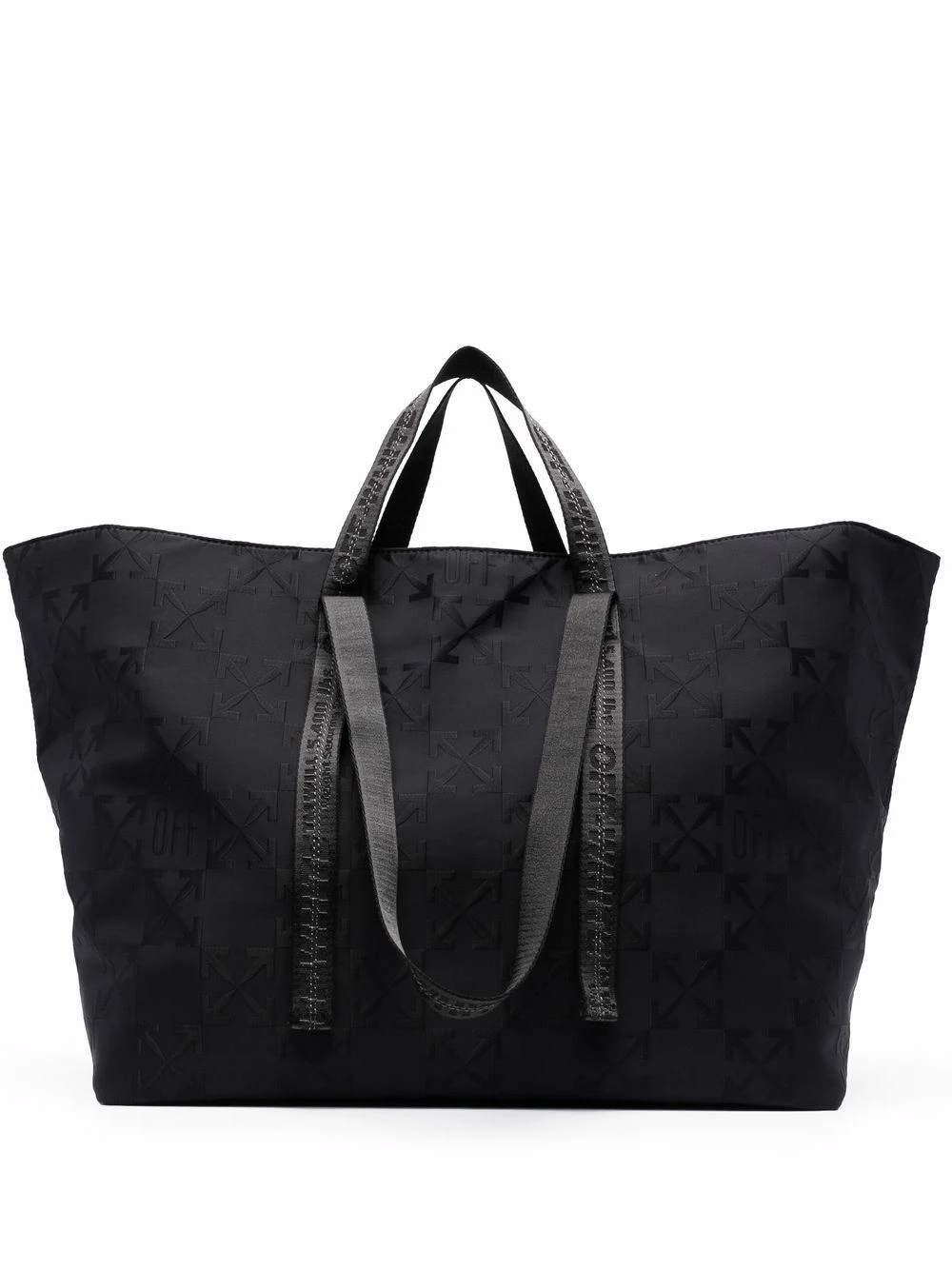 Outlet ๐คฉ Off-White Embroidered monogram tote bag โ๏ธ 3 Off-White embroidered monogram tote bag