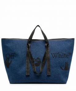 Off-White COMMERCIAL TOTE LARGE DENIM BLUE NO COLO