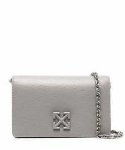 Off-White Arrows leather crossbody bag