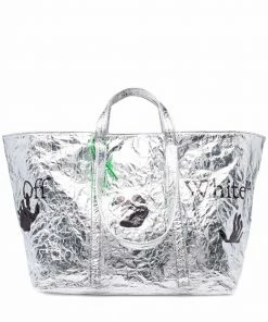 Off-White large Commercial logo tote bag