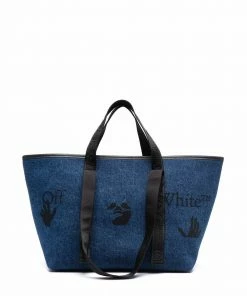 Off-White small denim tote bag