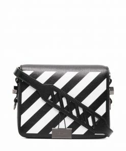 Off-White Diag-stripe leather shoulder bag