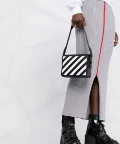 Off-White Diag-stripe leather shoulder bag