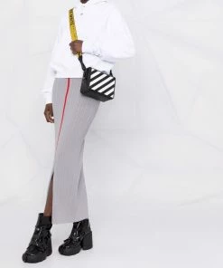 Off-White Diag-stripe leather shoulder bag