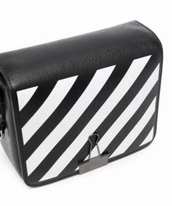 Off-White Diag-stripe leather shoulder bag