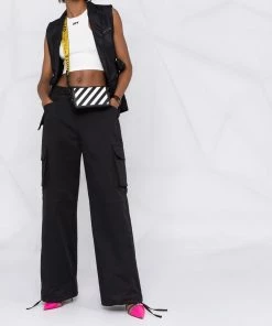 Off-White Diag-stripe leather mini bag