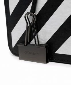 Off-White Diag-stripe leather mini bag