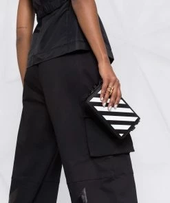 Off-White Diag-stripe leather mini bag