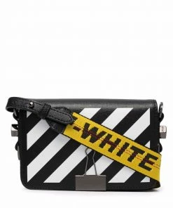 Off-White Diag-stripe leather mini bag